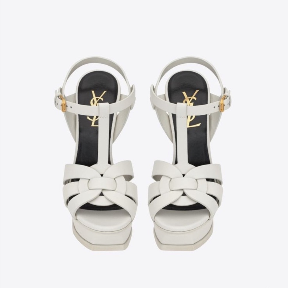 YSL TRIBUTE PLATFORM SANDALS IN SMOOTH LEATHER